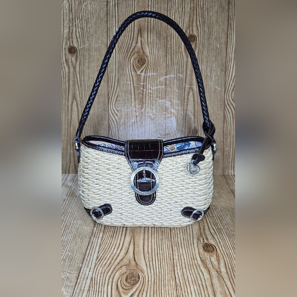 Brighton Dana Woven Straw Hand Bag Purseโ